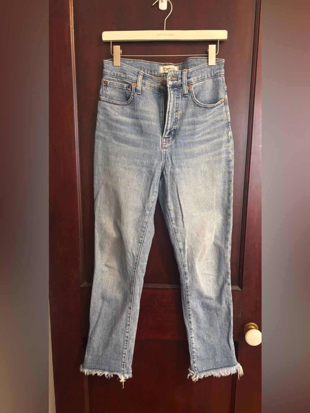 Madewell Women’s Perfect Vintage Jean with Fringe Edge (size 26)